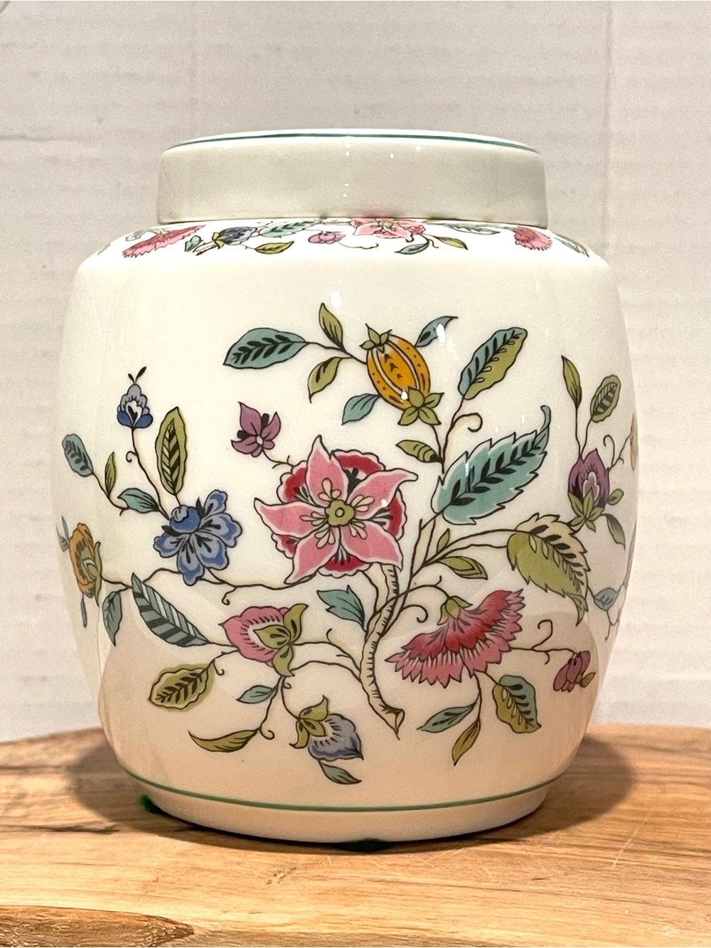 Haddon Hall by Minton -  Small Ginger Jar & Lid - Bone China - Made in England